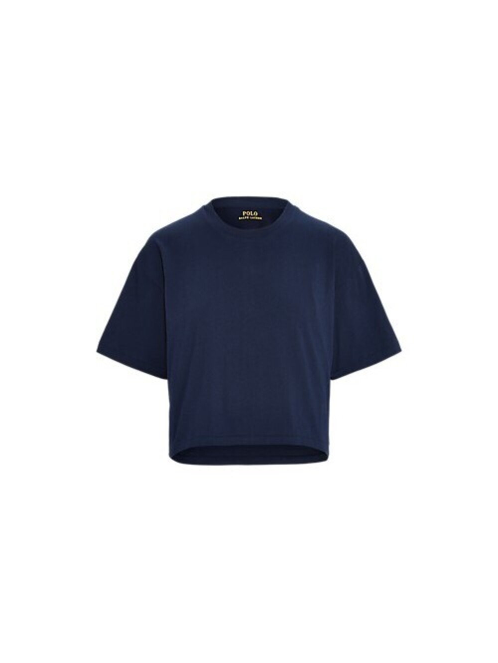 Polo Ralph Lauren Women's Navy Blue Cropped T-Shirt